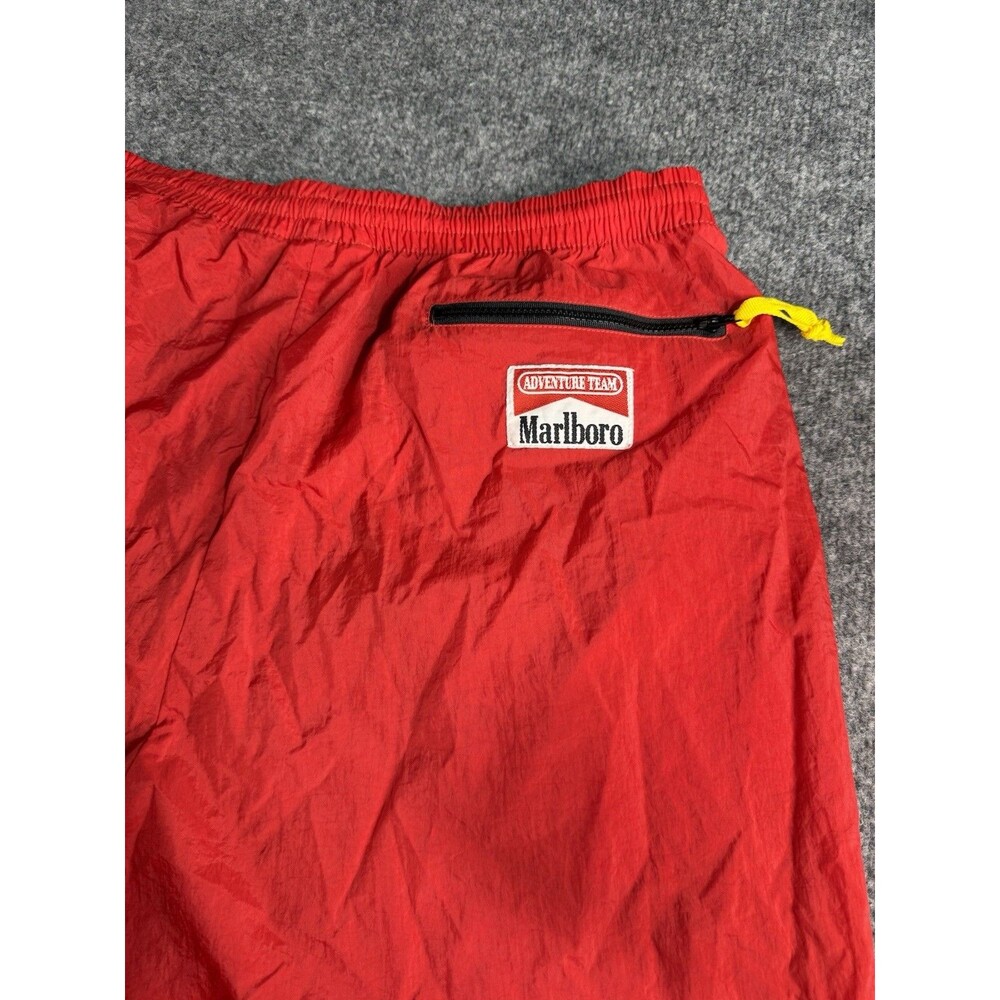 Vintage 90s Marlboro Adventure Team Red Windbreaker Track Pants – Men’s Large